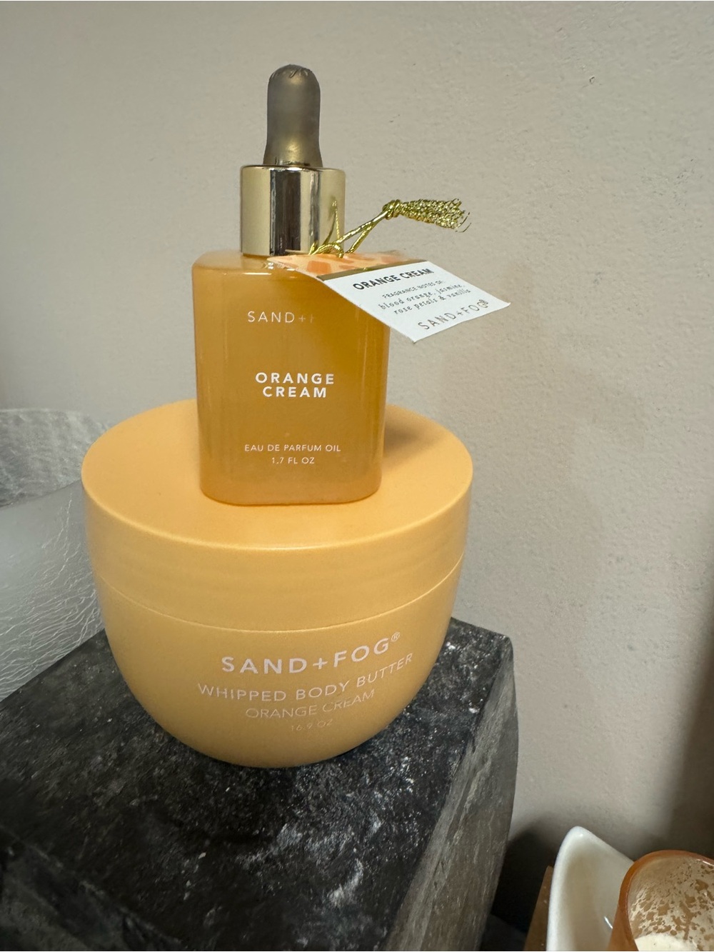 Sand & Fog Orange Cream Whipped Body Butter & Oil Set